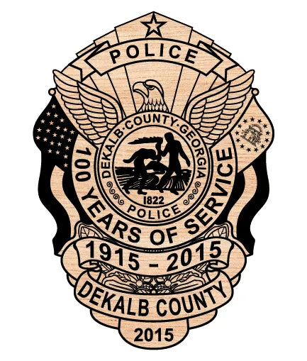 Dekalb County Police Department 100 Years Service Badge SVG Georgia Law Enforcement Vector
