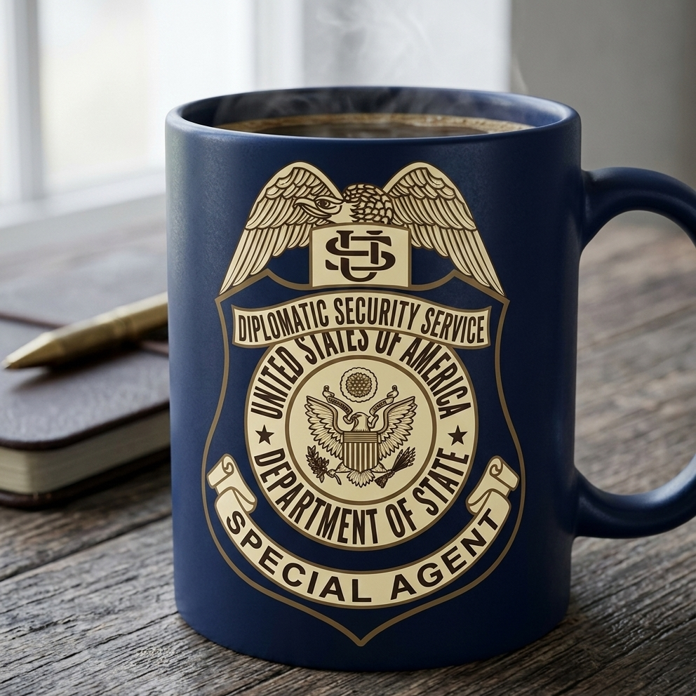 Diplomatic Security Service Badge SVG
US Department of State Vector Design
Federal Special Agent Shield Emblem
Eagle Police Badge Engraving File
DSS Special Agent Sign CNC Router File