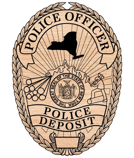 Deposit Police Officer Badge New York SVG Law Enforcement Vector