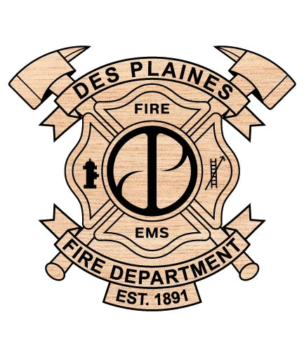 Des Plaines Fire Department Badge SVG Illinois Fire Rescue Vector