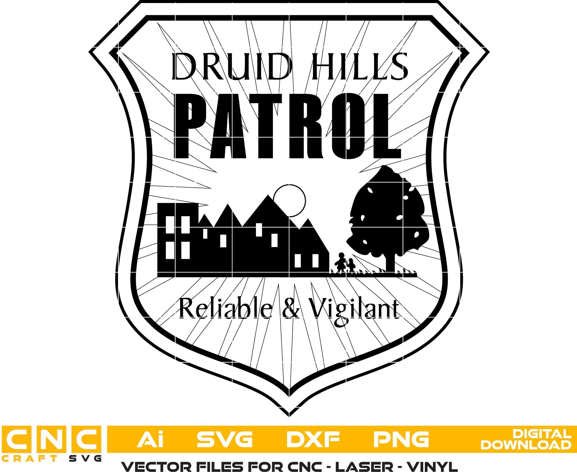 Druid Hills Patrol Badge SVG for CNC
Reliable & Vigilant Logo Vector for Laser Engraving
Druid Hills Security Patrol Emblem for Wood Carving
Professional Druid Hills Patrol Shield Vector Design
Druid Hills Patrol SVG Logo for CNC Router Projects