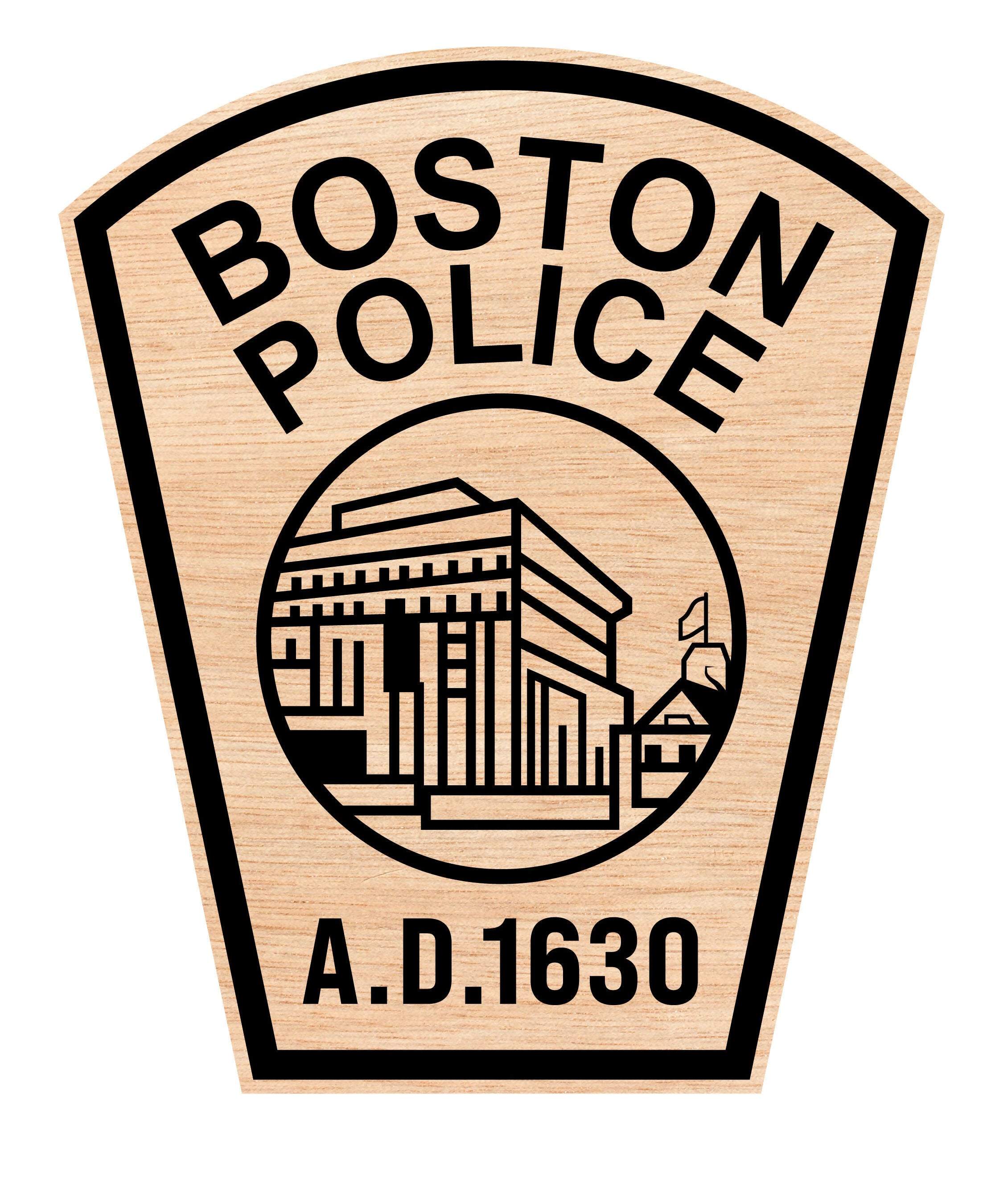 Boston Police Department Patch Vector Art Woodin