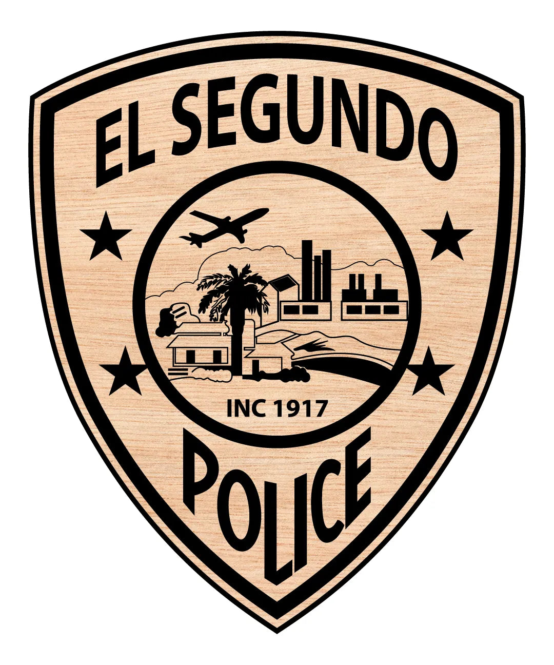 El Segundo Police Logo SVG
California Law Enforcement Vector
Police Emblem Engraving File
El Segundo Police Sign CNC File
Police Logo Vector for Laser Cutting