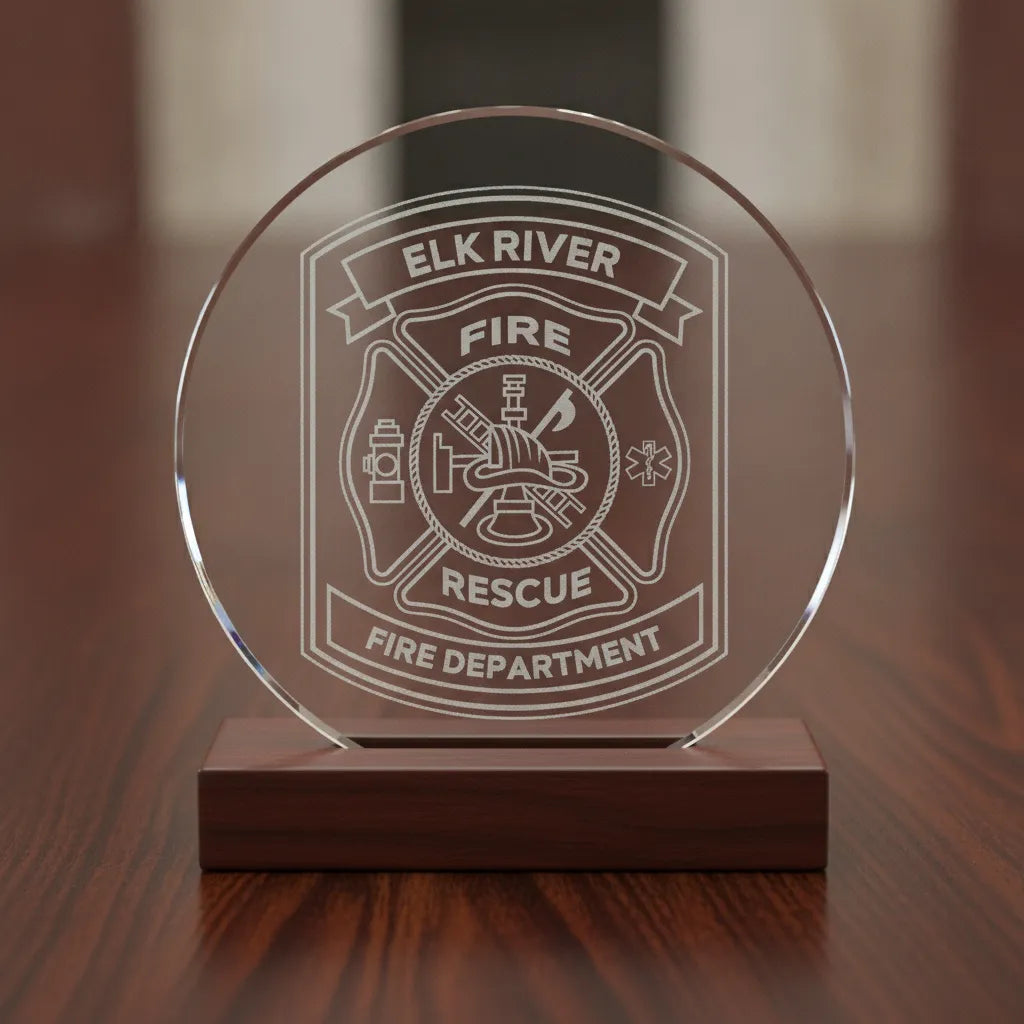 Elk River Fire Department Patch SVG
Fire Rescue Maltese Cross Vector
Elk River Firefighter Emblem
Firefighter Plaque Engraving File
Fire Department Sign CNC File