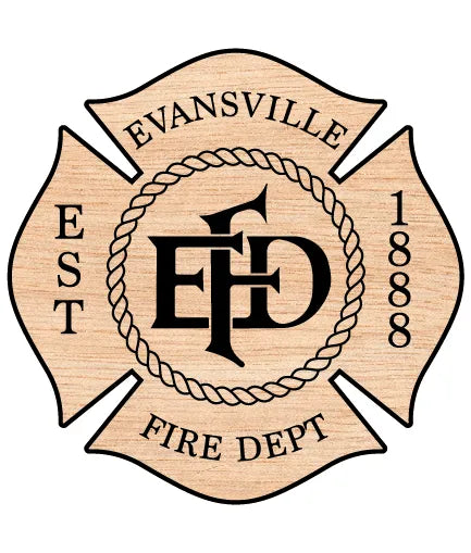 Evansville Fire Department Badge Indiana SVG Firefighter Vector