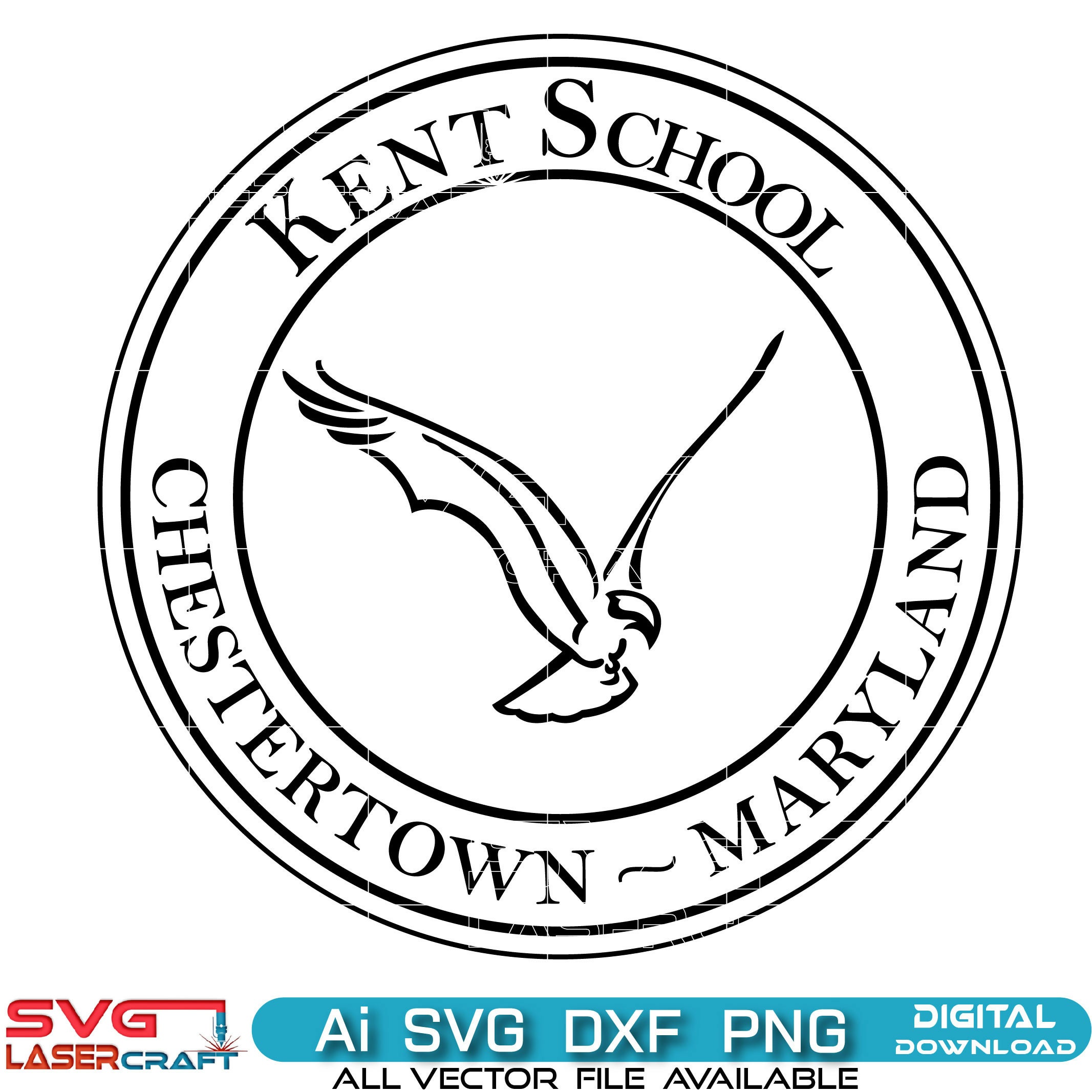 Kent School Chestertown Maryland Seal Svg Vector Art