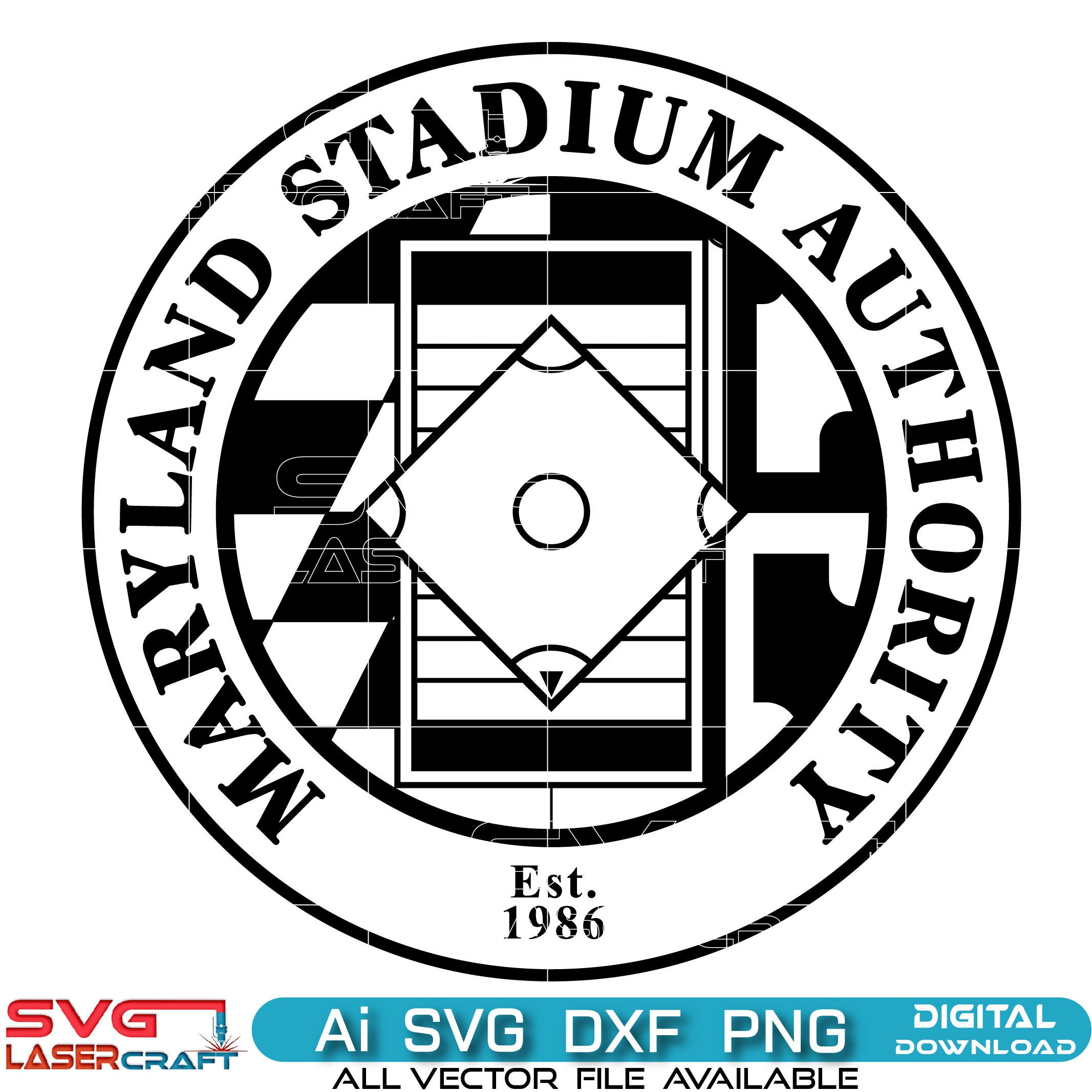 Maryland Stadium Authority Seal Vector Art