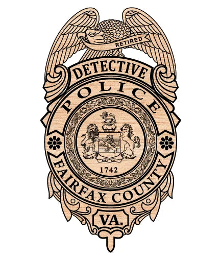 Fairfax County Police Retired Detective Badge SVG Virginia Law Enforcement Vector