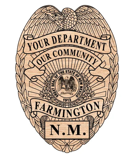 Farmington Police Department Badge New Mexico SVG Law Enforcement Vector