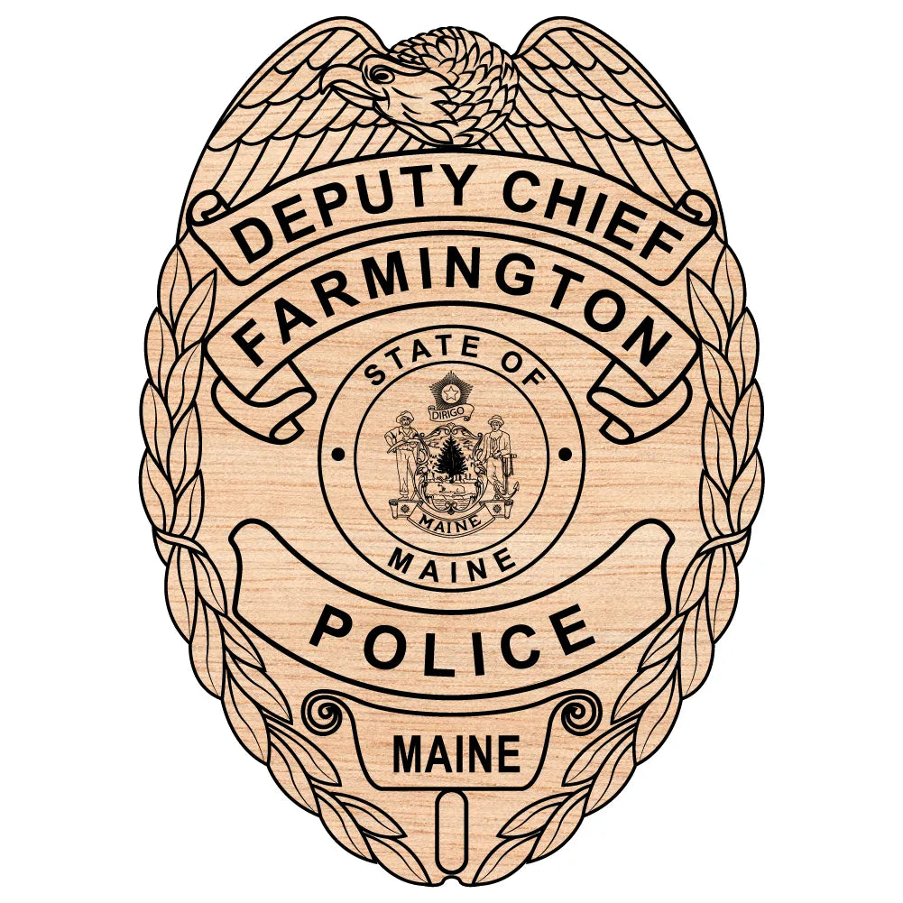 Farmington Police Deputy Chief Badge SVG Maine Law Enforcement Vector
