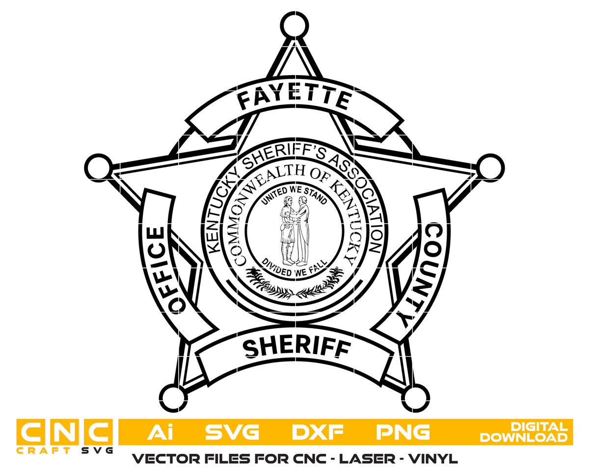 Fayette County Sheriff Office Badge SVG Kentucky Law Enforcement Vector
