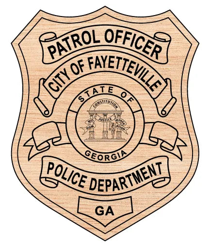 Fayetteville Police Patrol Officer Badge Georgia SVG Law Enforcement Vector