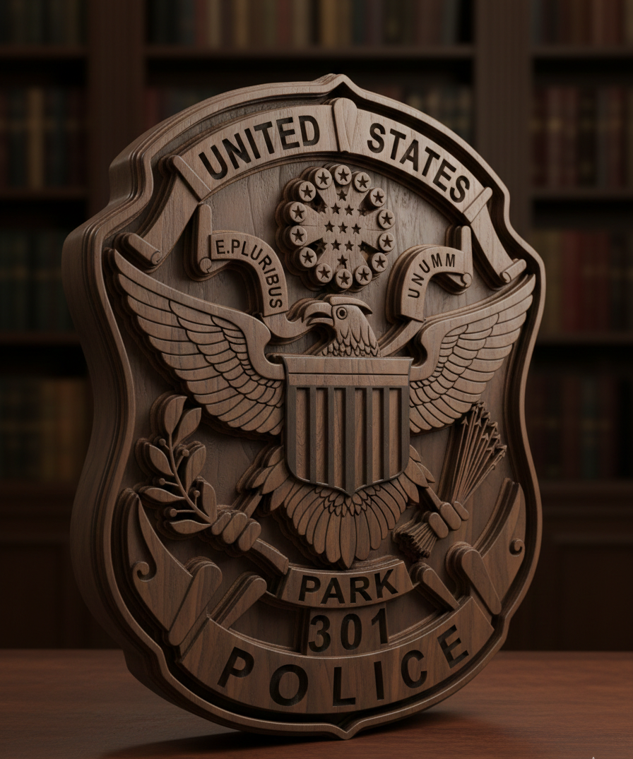 United States Park Police Badge SVG
Federal Law Enforcement Eagle Vector
US Park Police Shield Design
Federal Officer Badge for Engraving
American Eagle Police CNC File
