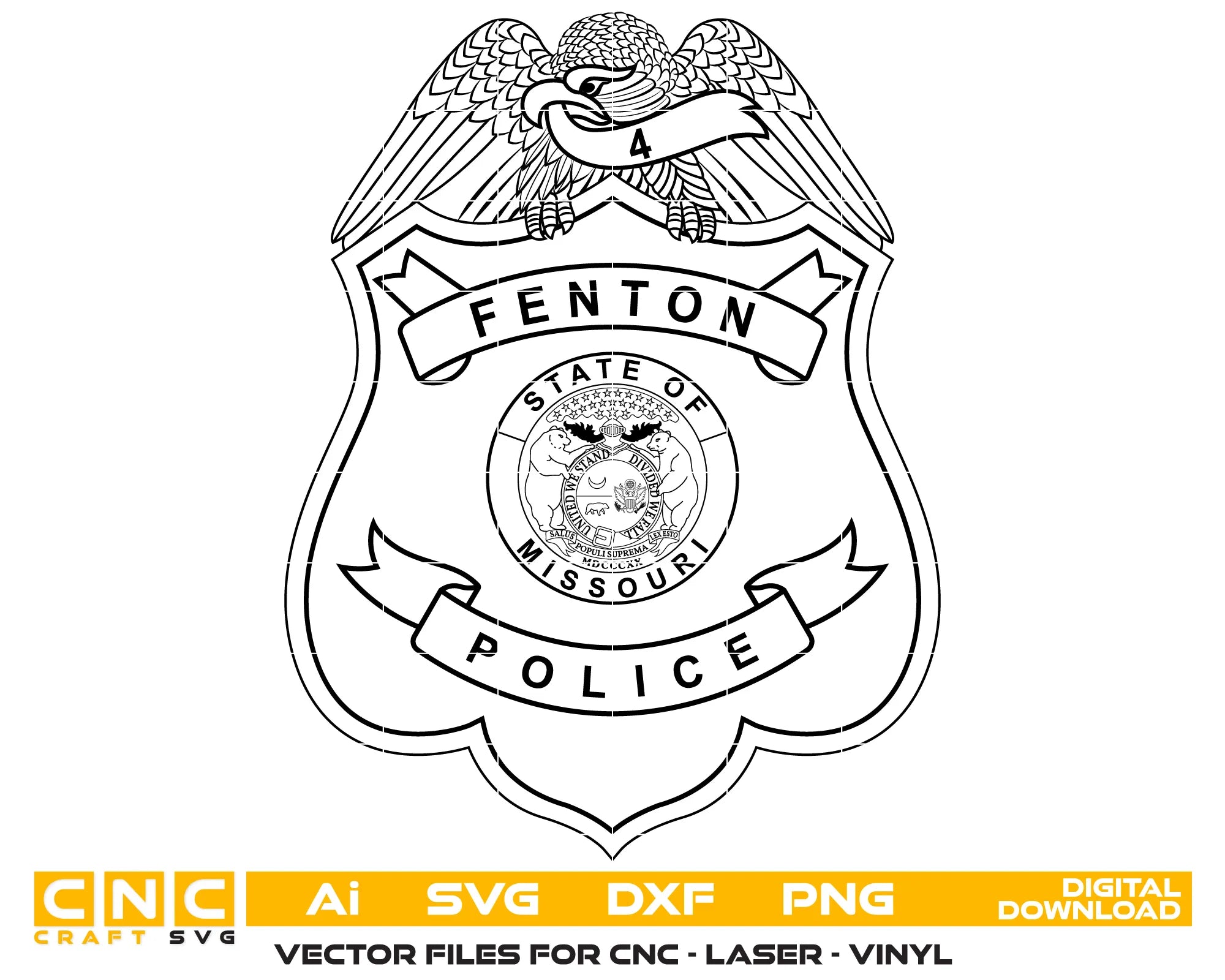 Fenton Police Department Badge SVG Missouri Law Enforcement Vector