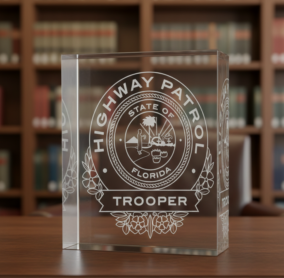 Florida Highway Patrol Trooper Badge SVG
FHP Law Enforcement Vector Design
Florida State Seal Police Emblem
Trooper Badge for Laser Engraving
Highway Patrol Florida CNC File