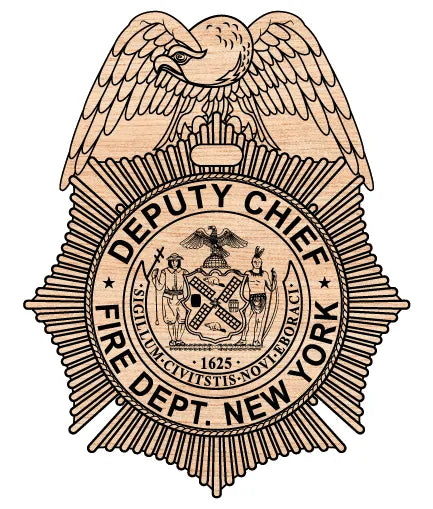 Fire Dept Deputy Chief Badge New York SVG Fire Rescue Vector