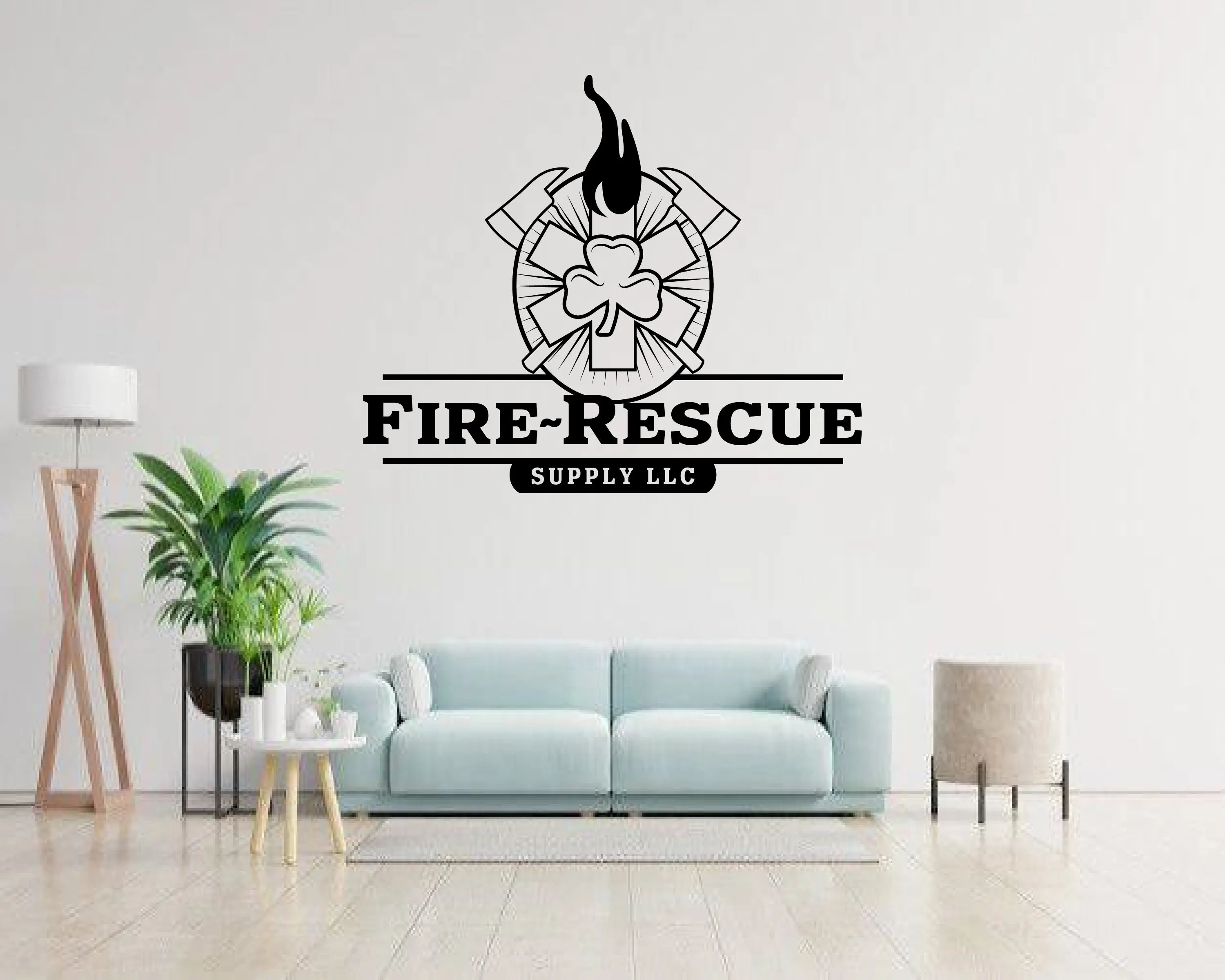 Fire Rescue Supply LLC Logo SVG Firefighter Vector