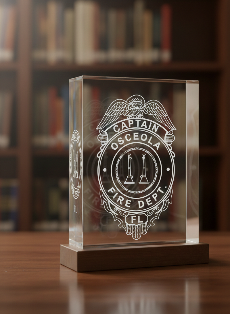 Osceola County Fire Captain Badge SVG
Florida Firefighter Vector Design
Fire Captain Twin Bugles Emblem
Firehouse Sign Engraving File
Osceola FL Fire Dept CNC File