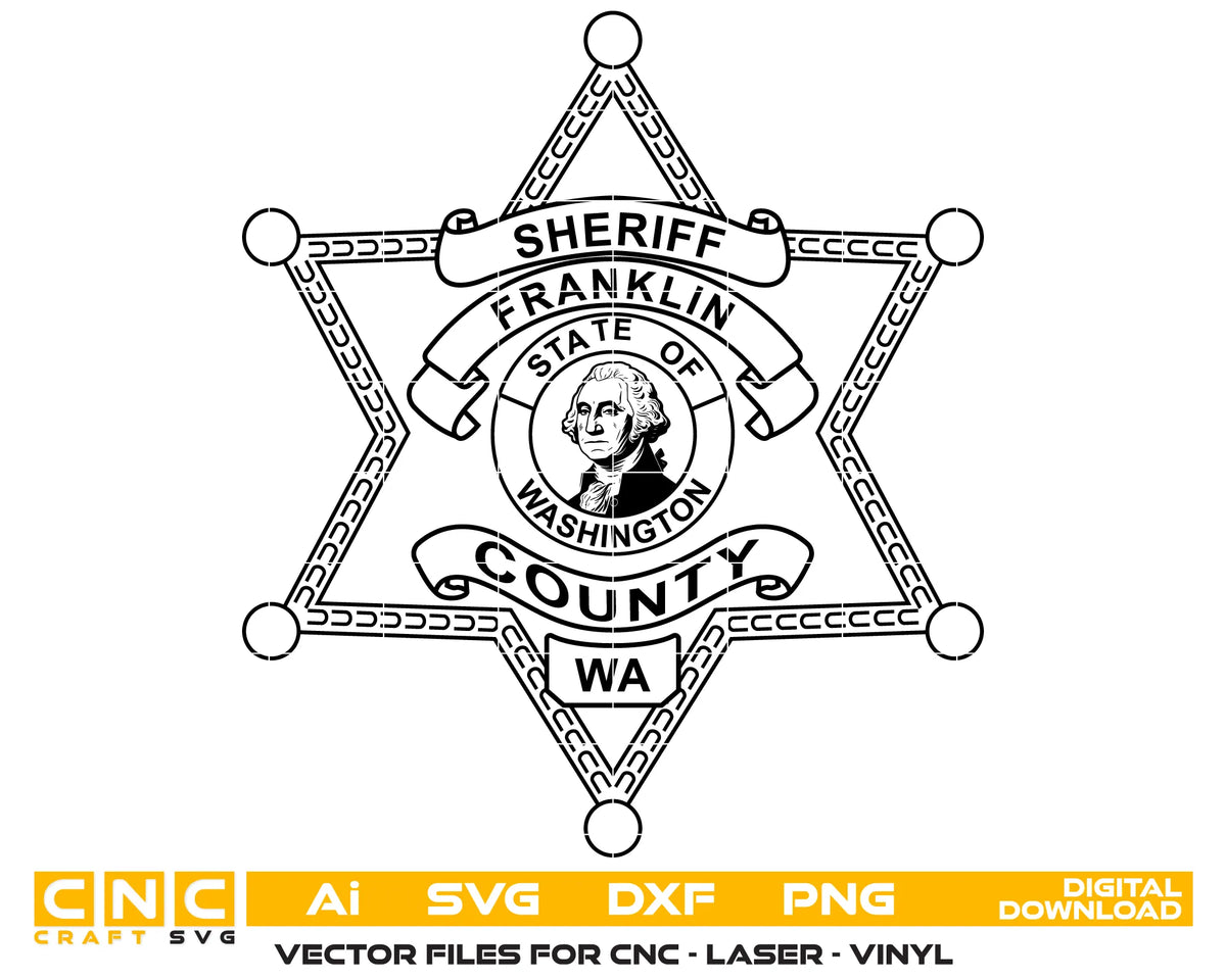 Franklin County Sheriff's Office Badge Washington SVG Police Vector