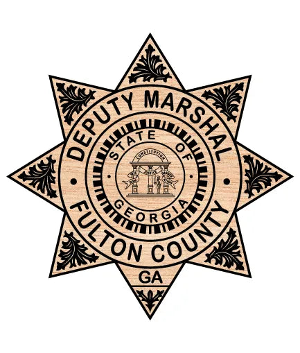 Fulton County Deputy Marshal Badge Georgia SVG Law Enforcement Vector