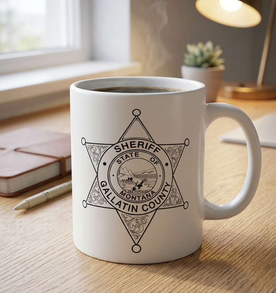 Gallatin County Sheriff Badge SVG for CNC
Montana Sheriff Star Vector Design for Laser
Gallatin County MT SO Emblem for CNC Wood Carving