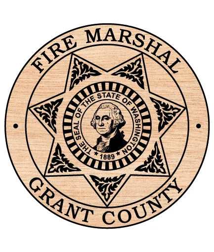 Grant County Fire Marshal Badge Washington SVG Fire Rescue Vector