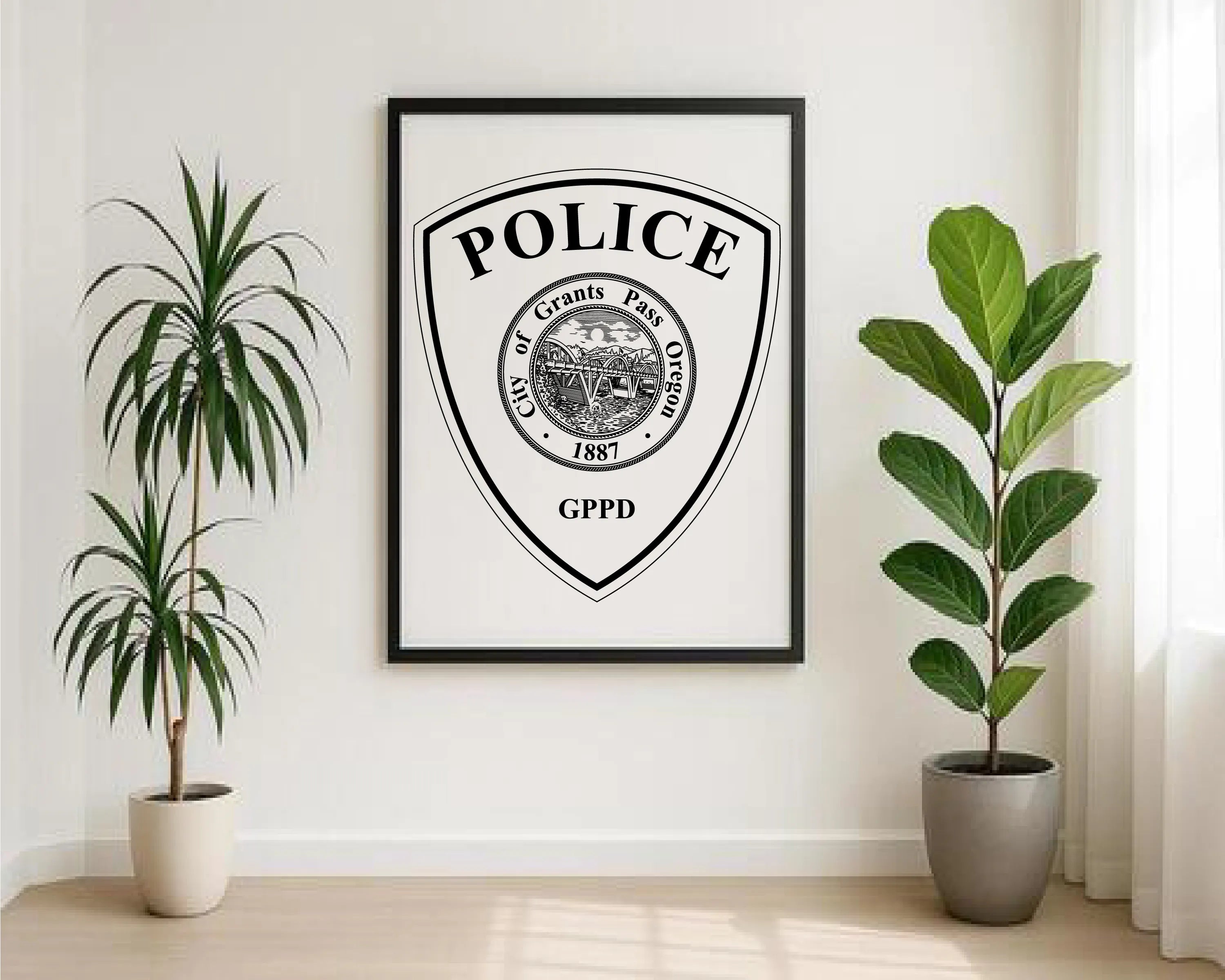 Grants Pass City Police Department Patch SVG Oregon Law Enforcement Vector
