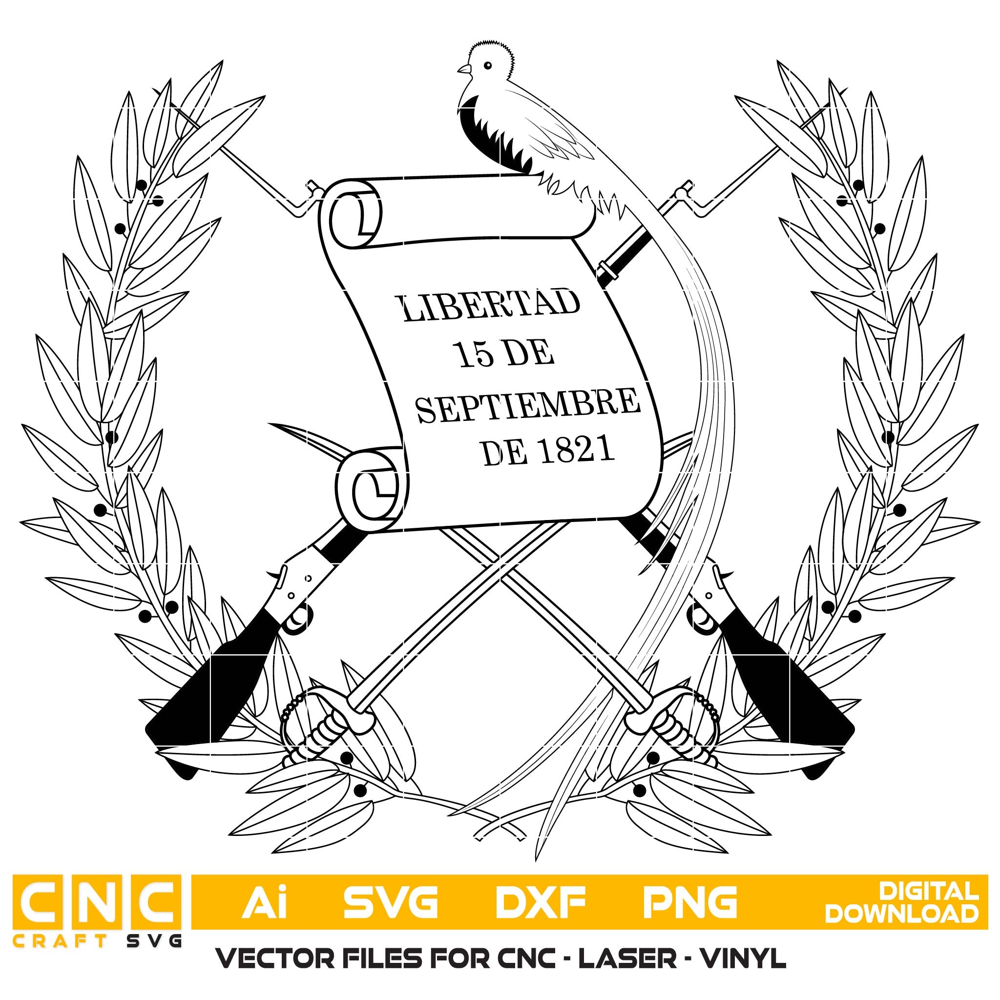 Coat of Arms of Guatemala SVG for CNC
Guatemala National Emblem Vector for Laser Engraving
Guatemalan Quetzal Shield Emblem for Wood Carving
Professional Guatemala Coat of Arms Vector Design
Guatemala SVG Emblem Logo for CNC Router Projects