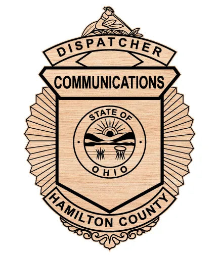 Hamilton County Dispatcher Communications Badge Ohio SVG Dispatcher Vector