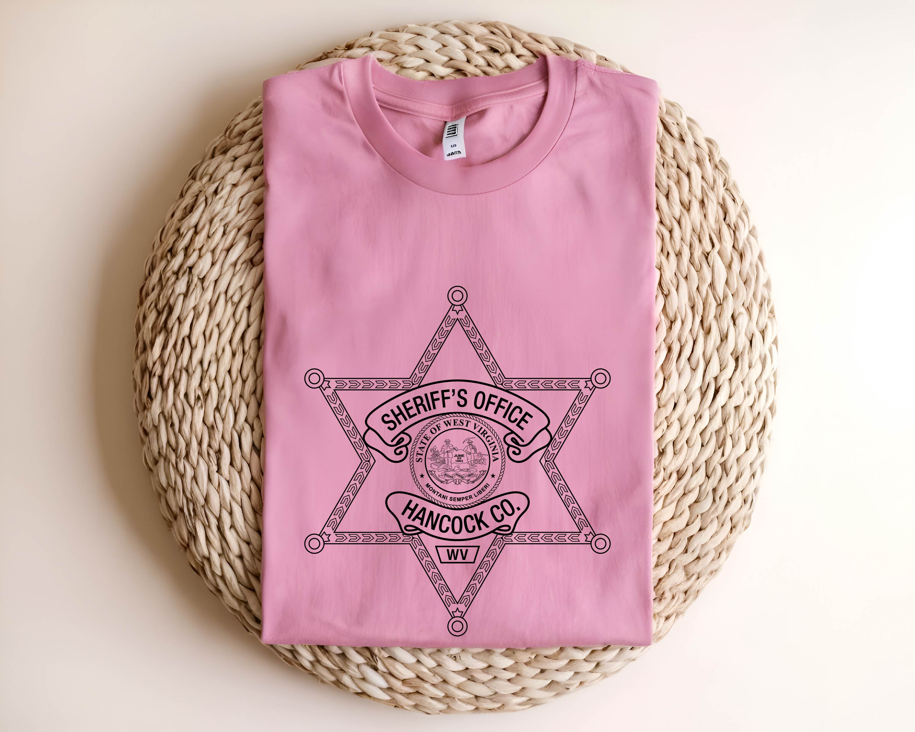 Hancock County WV Sheriff Badge SVG
West Virginia State Star Badge Vector
Hancock County WV SO Emblem for CNC Engraving
Sheriff Office Badge SVG for Laser Cut
WV Law Enforcement Badge Vector Design