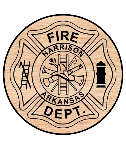 Harrison Fire Department Badge SVG Arkansas Firefighter Vector