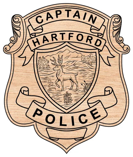 Hartford Police Captain Badge SVG Connecticut Law Enforcement Vector