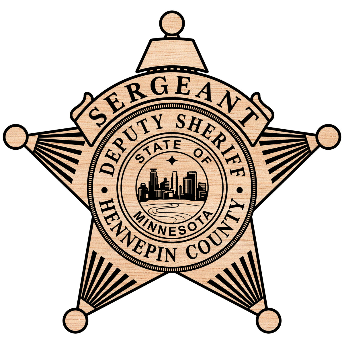 Hennepin County Deputy Sheriff Sergeant Badge Minnesota SVG Law Enforcement Vector