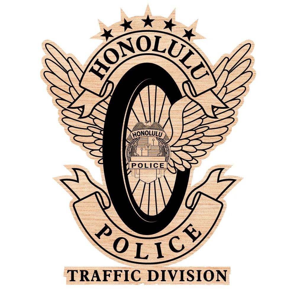 Honolulu Police Traffic Division Badge SVG Hawaii Law Enforcement Vector