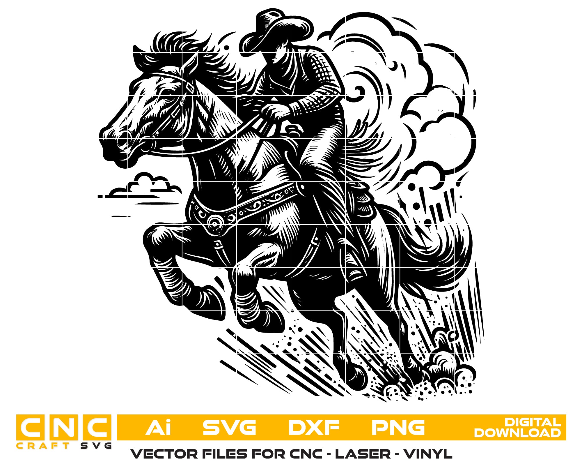 Horse Rider Vector SVG