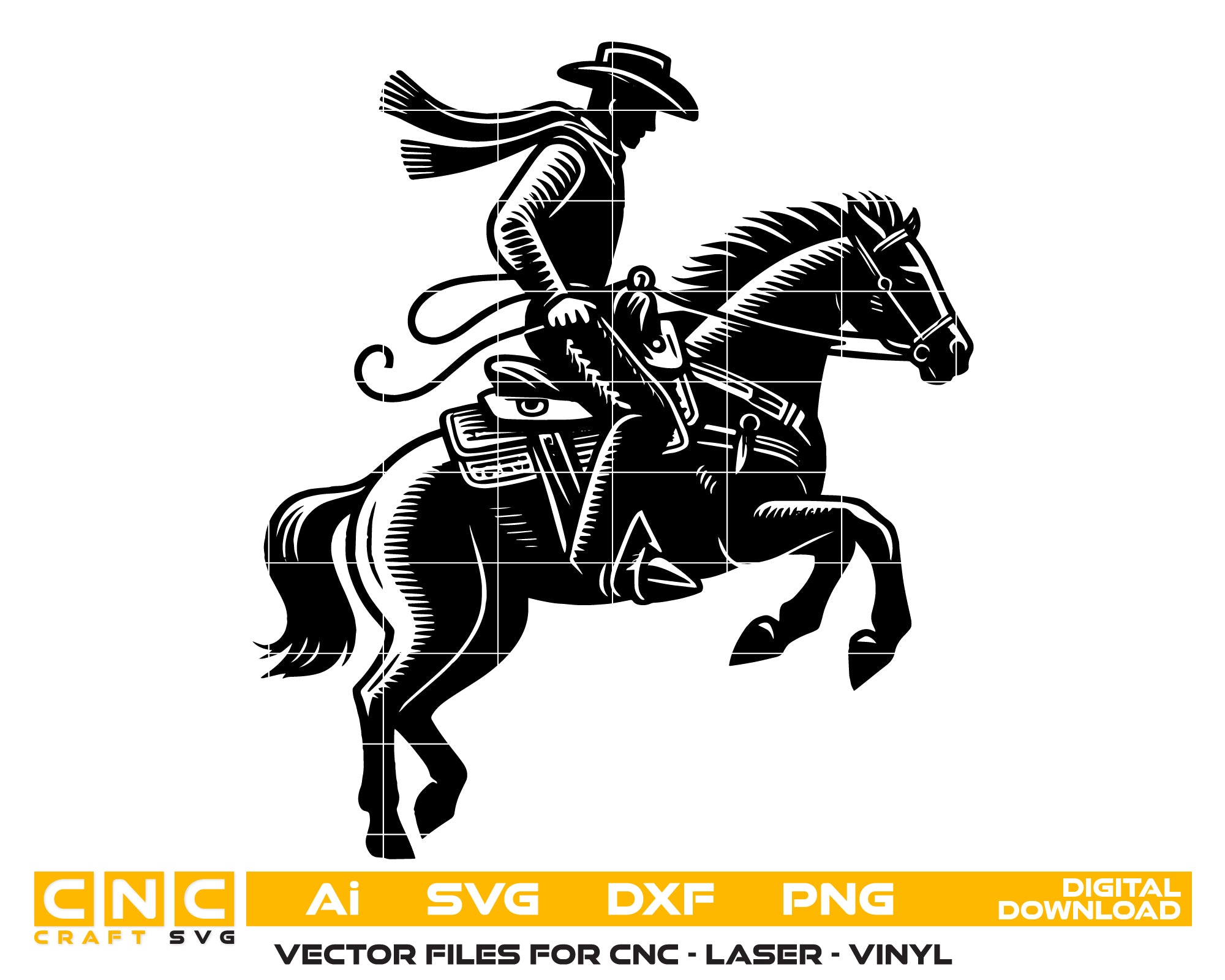 Horse Rider Vector File