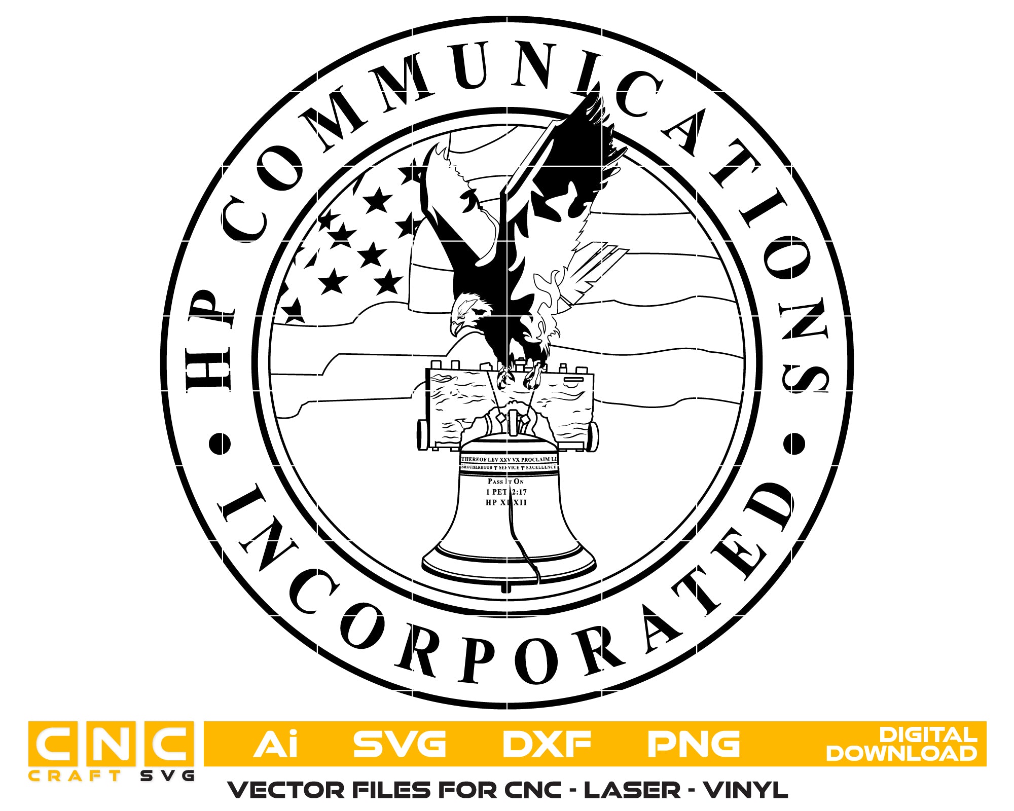 HP Communications Incorporated Logo SVG
Corporate Logo Vector Design
HP Communications Engraving File
Business Signage CNC File
Company Logo Vector for Laser Cutting