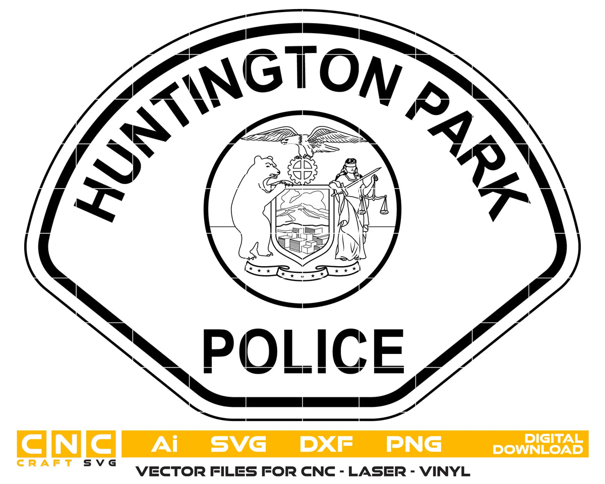 Huntington Park Police Patch SVG Law Enforcement Vector