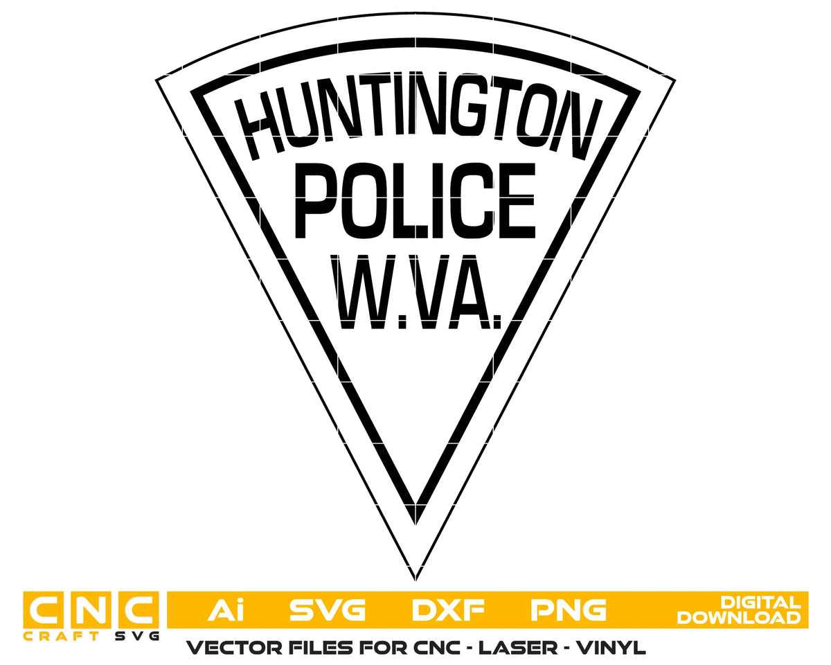 Huntington Police Department Patch West Virginia SVG Law Enforcement Vector