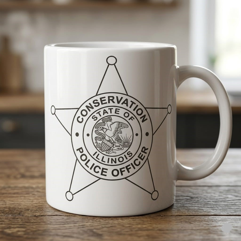 Illinois Conservation Police Officer Badge SVG
5 Point Star Law Enforcement Vector
State of Illinois Seal Engraving File
Conservation Police Star Sign CNC File
Police Officer Badge Vector for Lasers