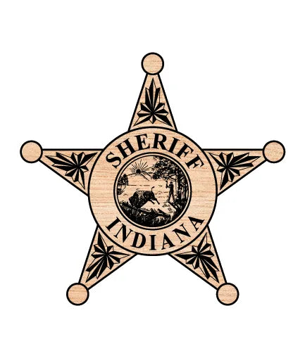 Indiana Sheriff Badge SVG State Law Enforcement Vector