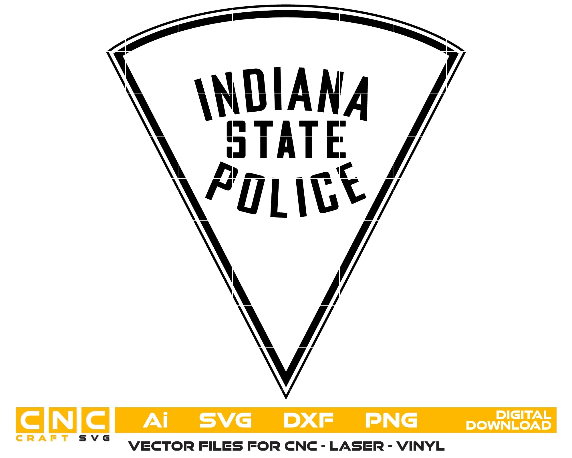 Indiana State Police Department Patch SVG Law Enforcement Vector