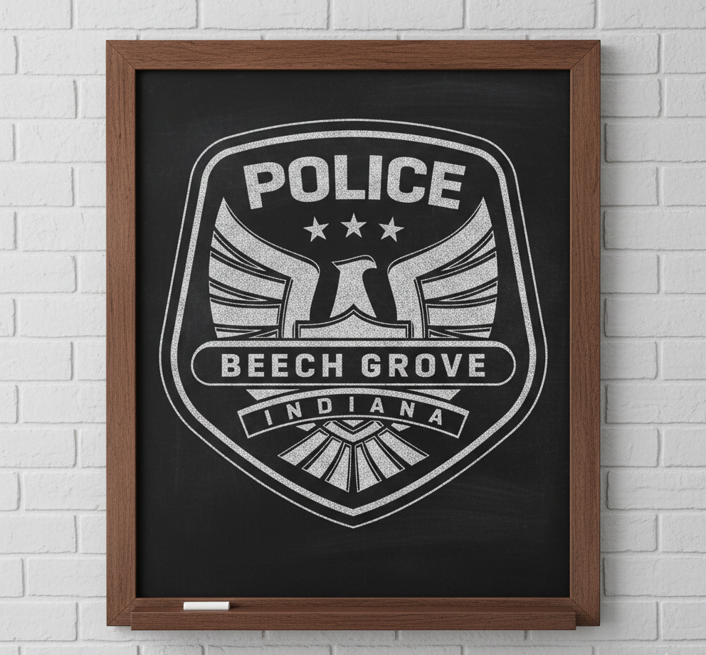 Beech Grove Police Badge SVG
Indiana Law Enforcement Vector Design
Modern Police Eagle Shield Emblem
Beech Grove IN Police Engraving File
Police Badge CNC Router File