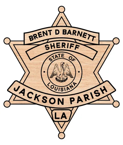 Jackson Parish Sheriff Brent D. Barnett Badge Louisiana SVG Sheriff Vector