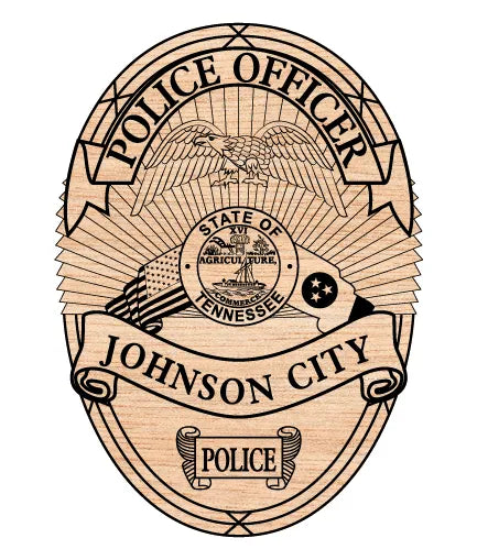 Johnson City Police Officer Badge SVG Tennessee Law Enforcement Vector