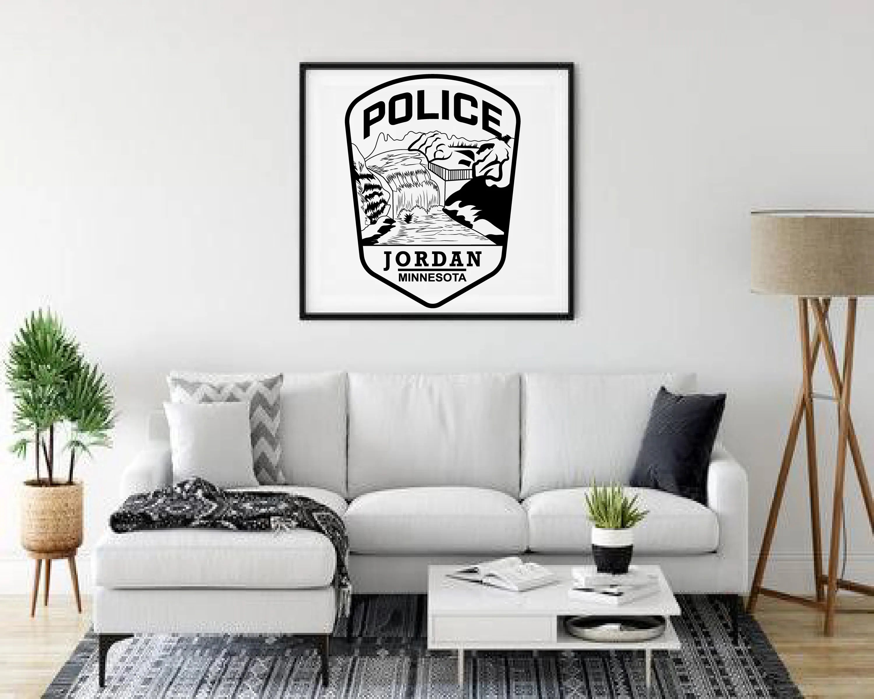 Jordan Police Department Patch Minnesota SVG Minnesota Law Enforcement Vector