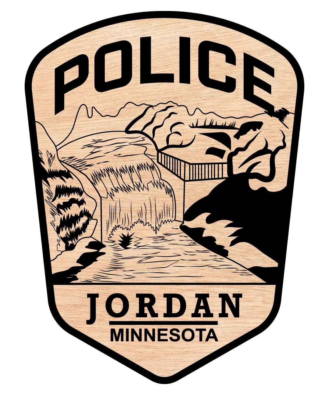 Jordan Police Department Patch Minnesota SVG Minnesota Law Enforcement Vector