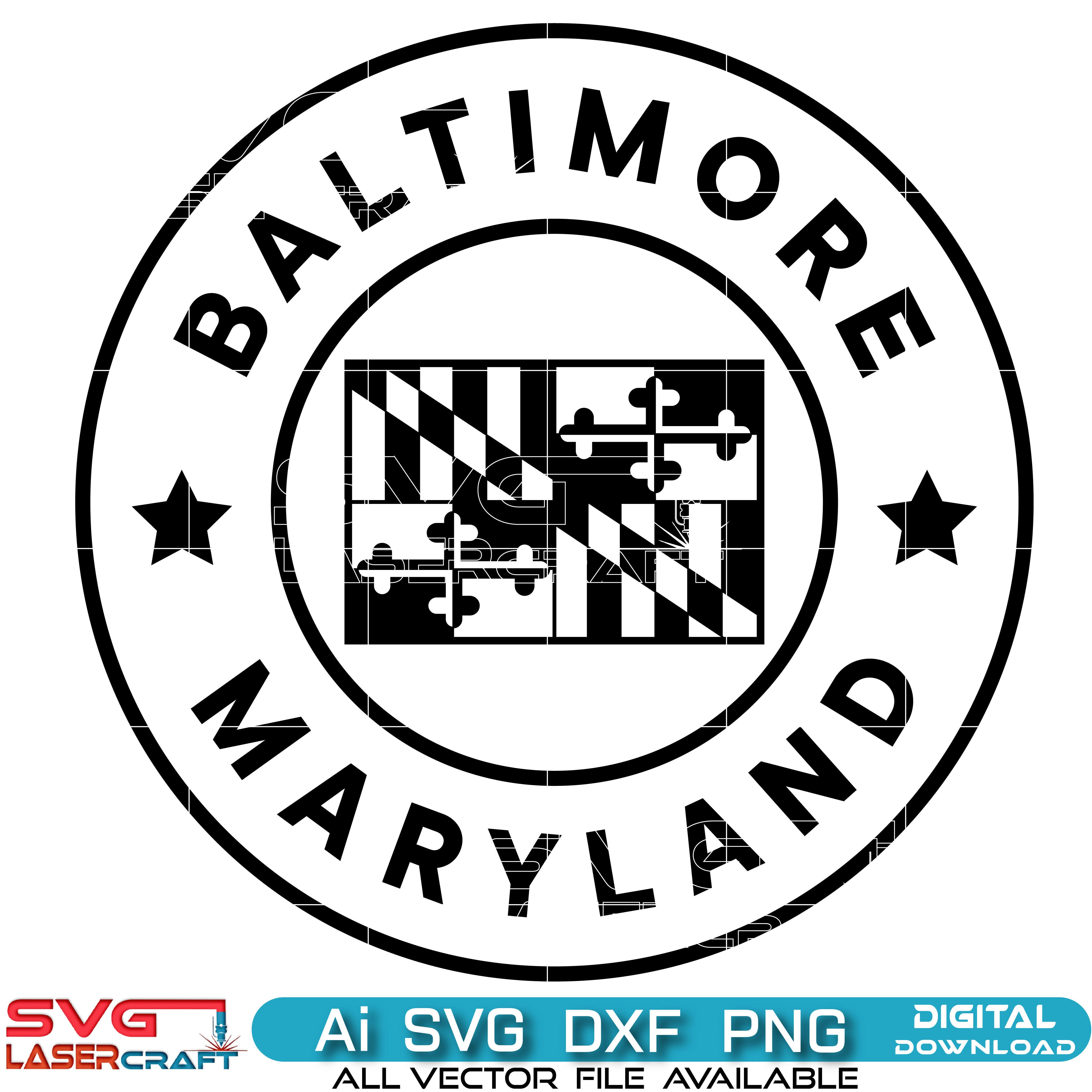 Baltimore Maryland Flag Logo Svg