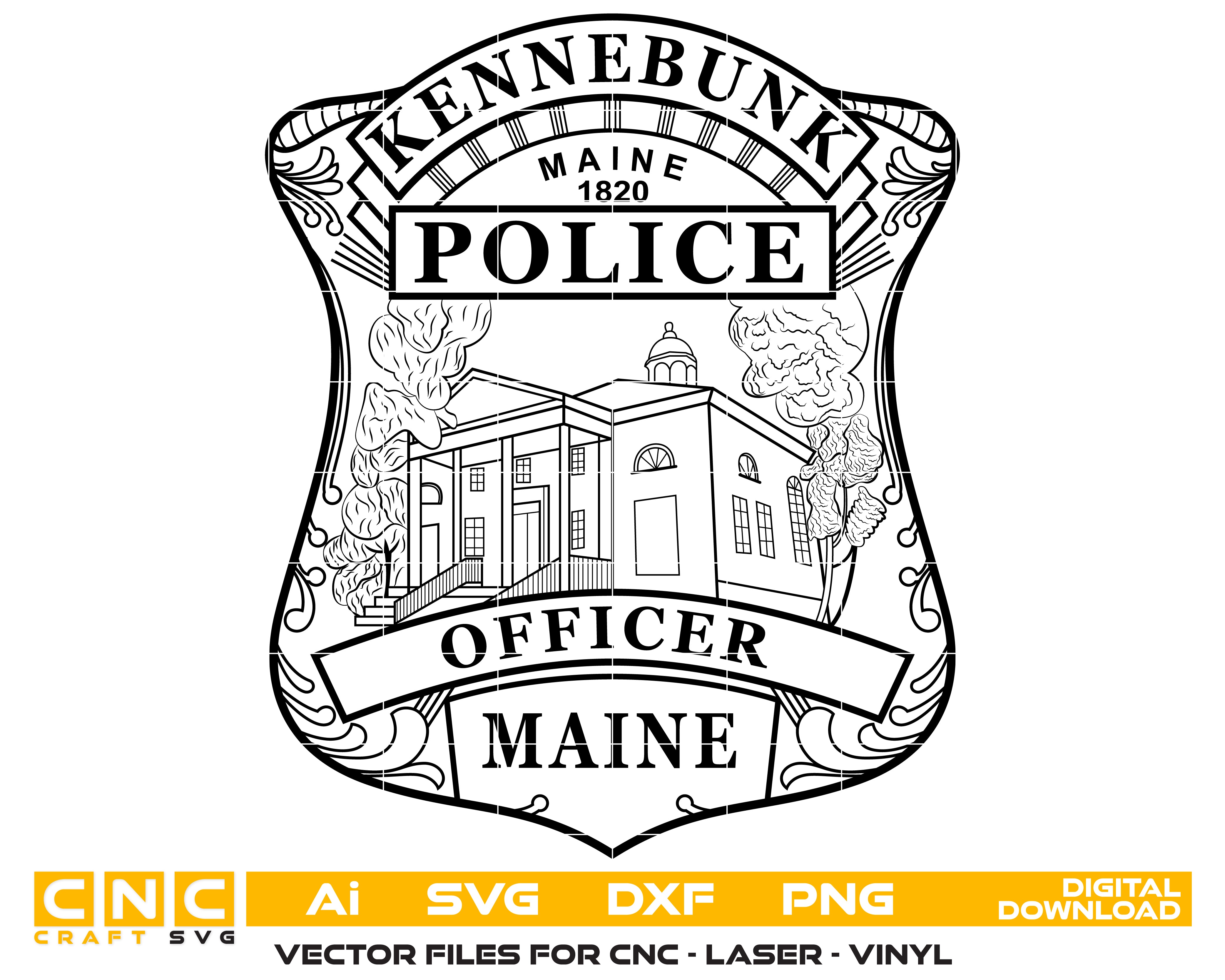 Kennebunk Police Department Badge SVG
Kennebunk Police Badge Vector
Law Enforcement Badge Kennebunk Maine
Police Department Badge SVG
Kennebunk Police Department Emblem