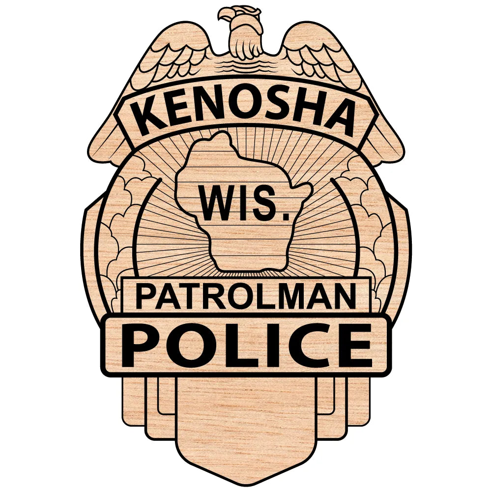 Kenosha Police Patrolman Badge SVG Wisconsin Law Enforcement Vector